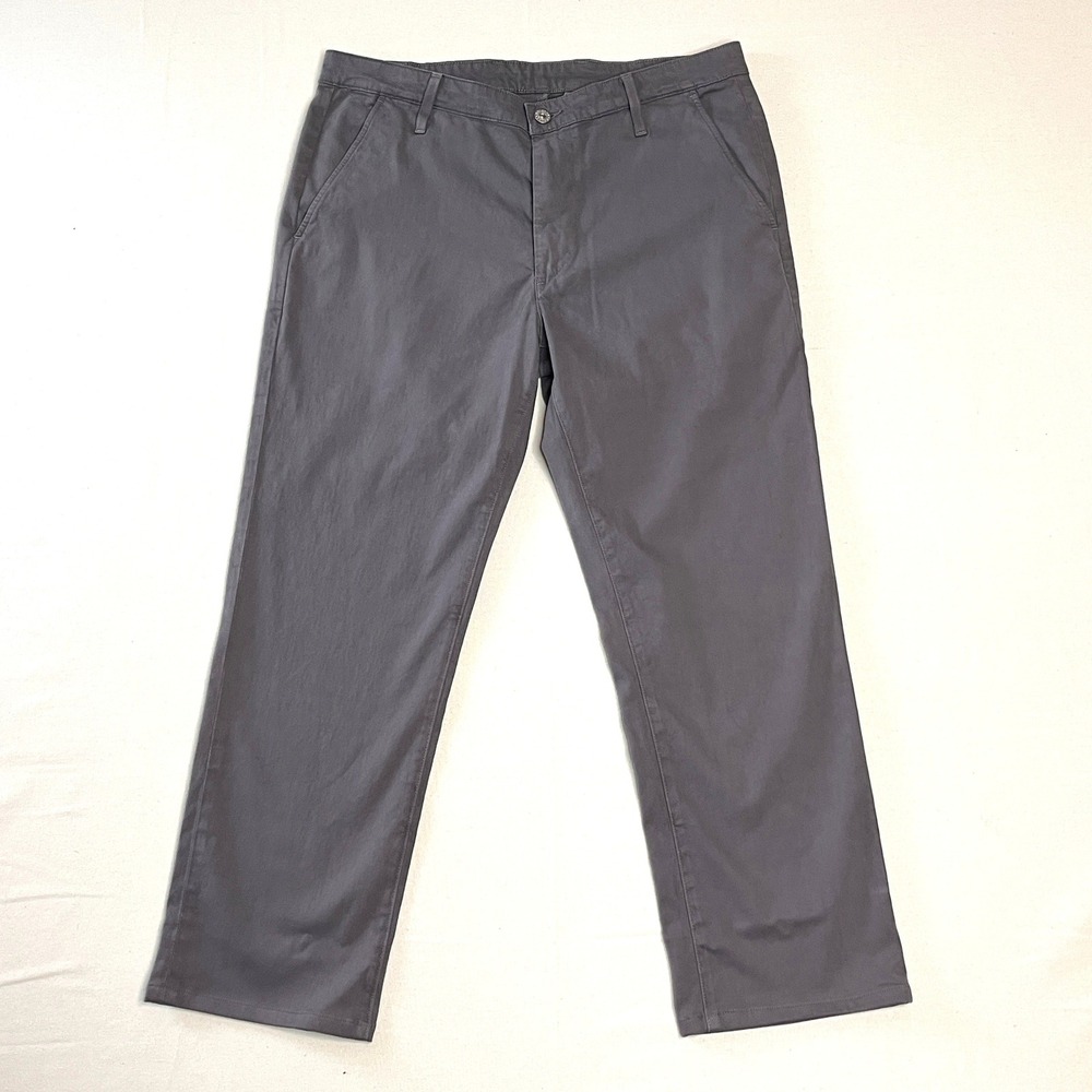 AG Adriano‎ Goldschmied The Lux Khaki Tailored Trouser Pant Sz 34S Preppy Casual